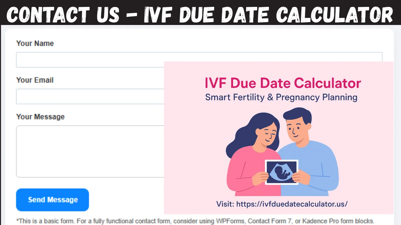 Contact Us – IVF Due Date Calculator support and inquiries