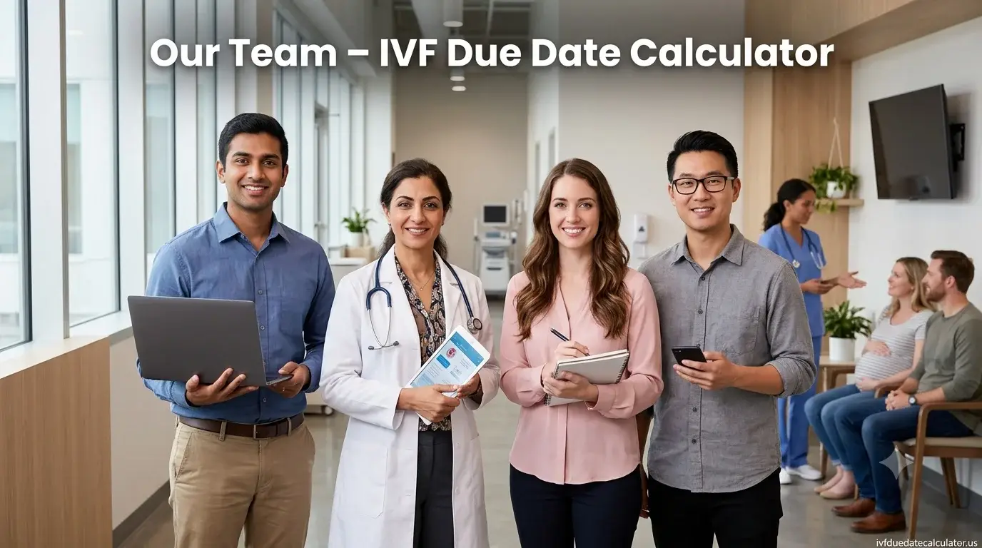 Our Team at IVF Due Date Calculator – fertility experts and developers in hospital setting helping IVF parents calculate accurate due dates