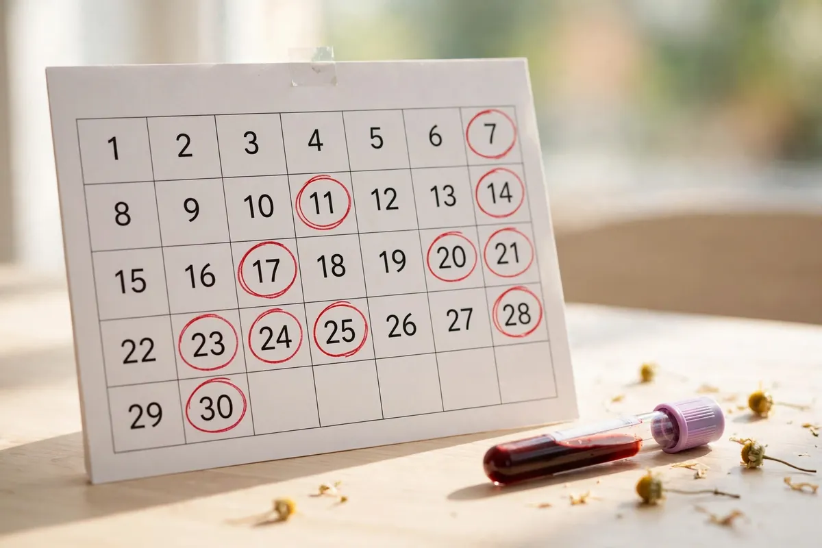 Calendar tracking the 48–72 hour beta hCG doubling timeline after IVF transfer