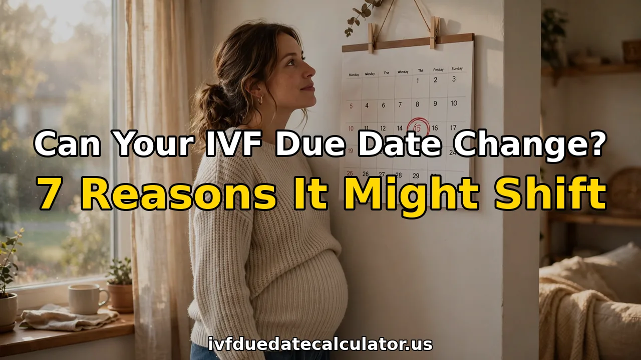 Can IVF due date change - pregnant woman checking a calendar with a circled date