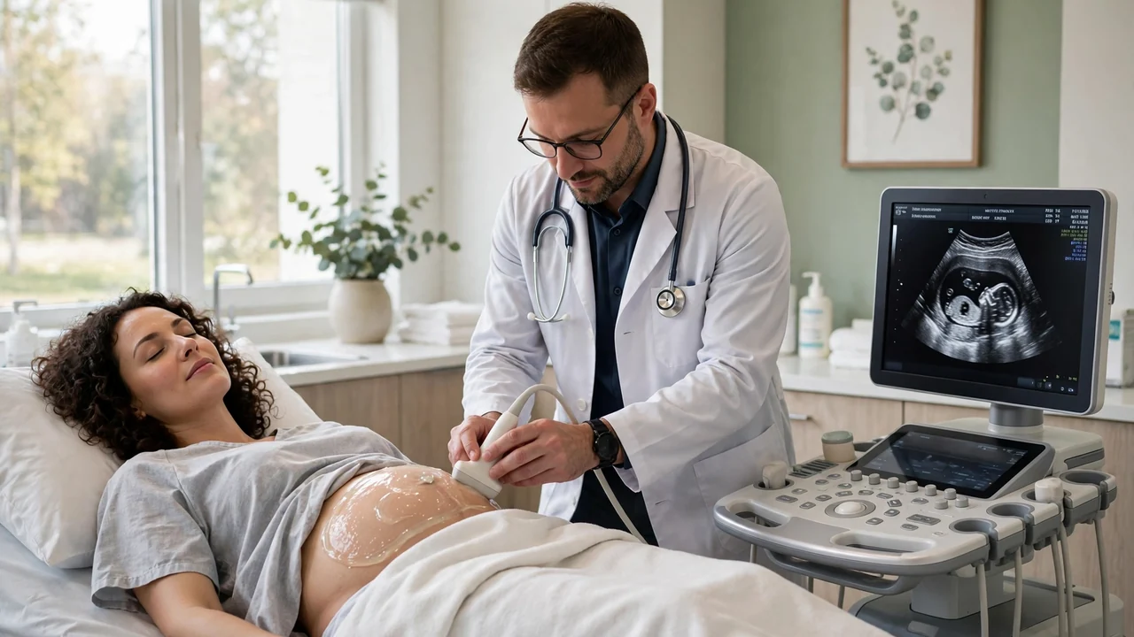 Ultrasound image answering the question: can IVF due date change after a scan?