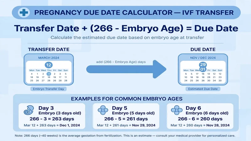 Donor egg due date formula transfer date plus 266 minus embryo age