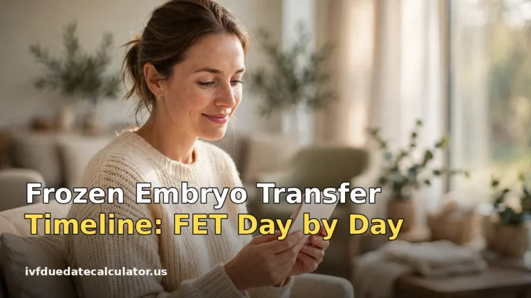 Frozen embryo transfer timeline — FET cycle day by day