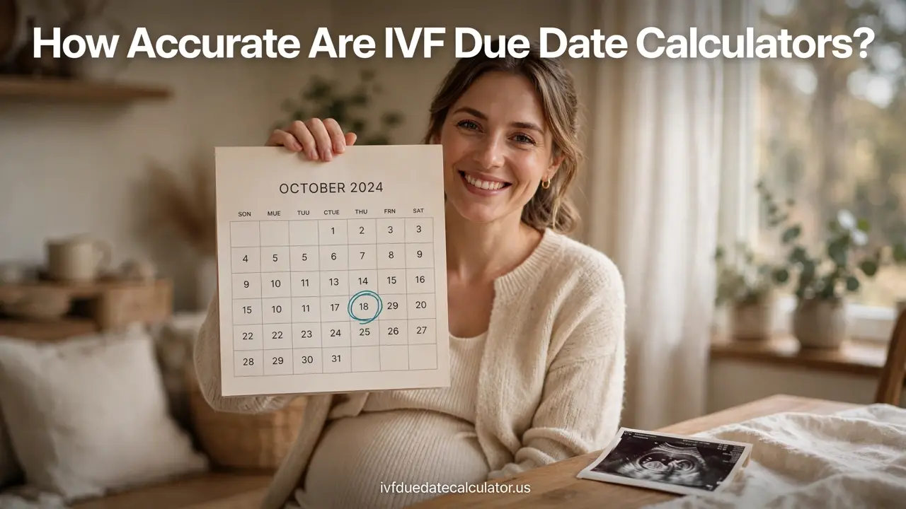 How accurate are IVF due date calculators? Pregnant woman checking her calendar