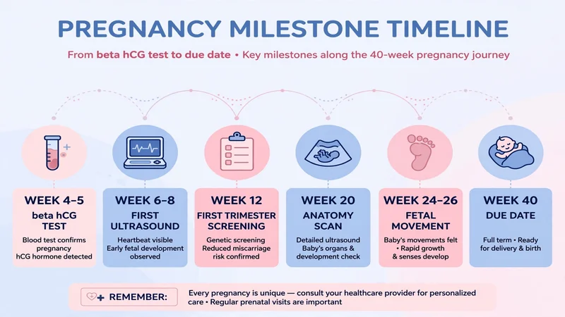 Pregnancy milestone timeline after Day 3 embryo transfer from beta hCG test to due date